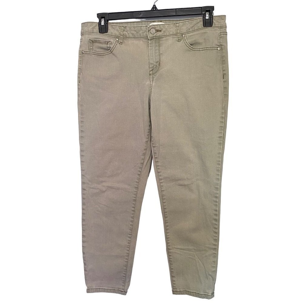 Jessica Simpson Jordan Rolled Crop Skinny Jeans Light Green Size 14/32